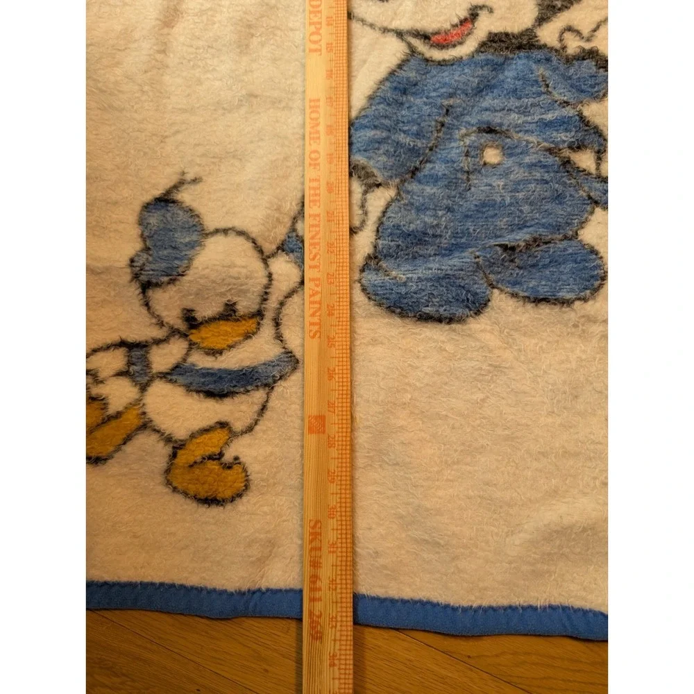 Vtg‎ 1984 Walt Disney MICKEY MOUSE DONALD DUCK Baby Blanket BIEDERLACK 37x27